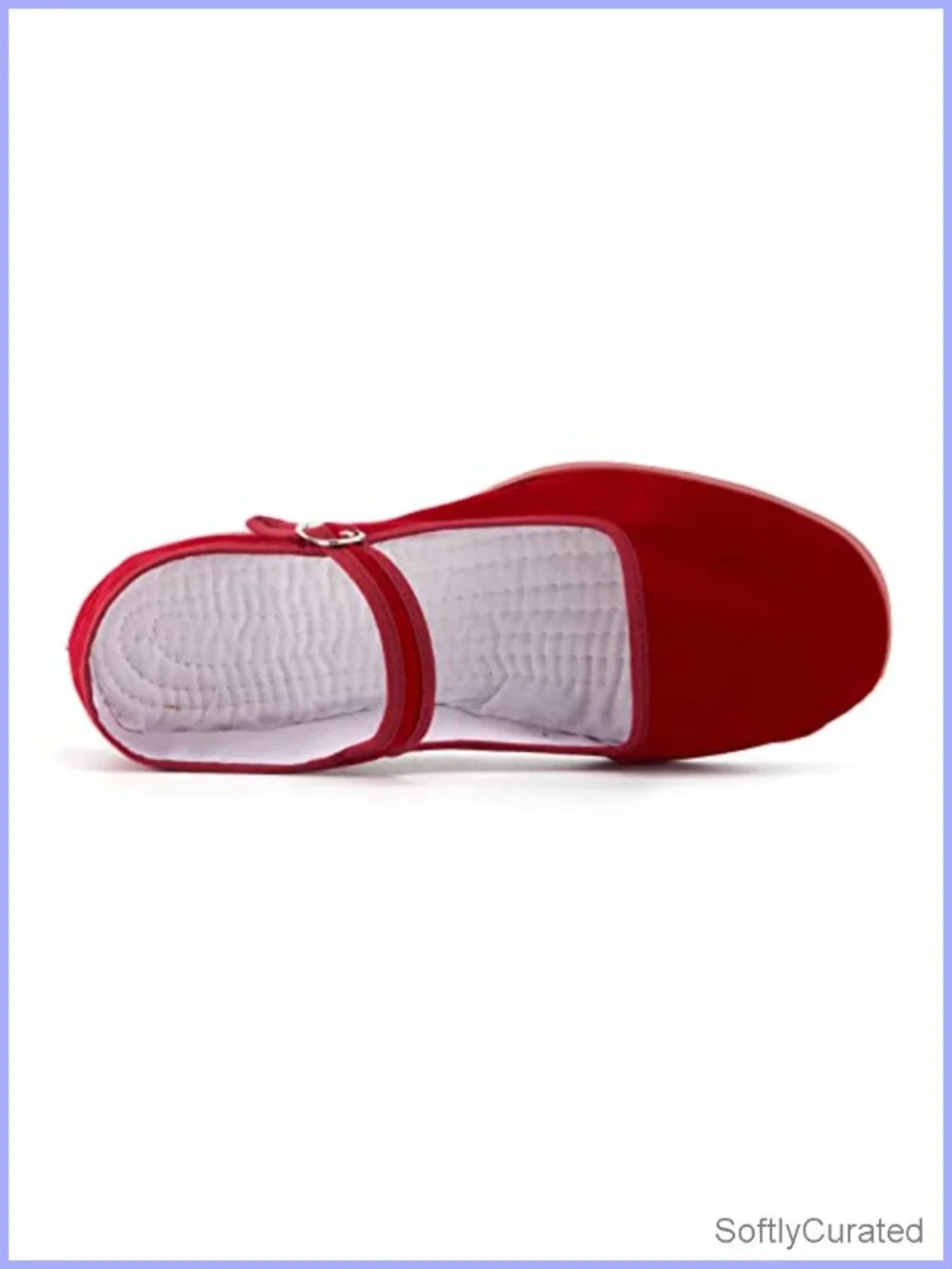 Women's Mary Jane Flats Cotton Chinese Slippers Buckle Tai Chi Shoes